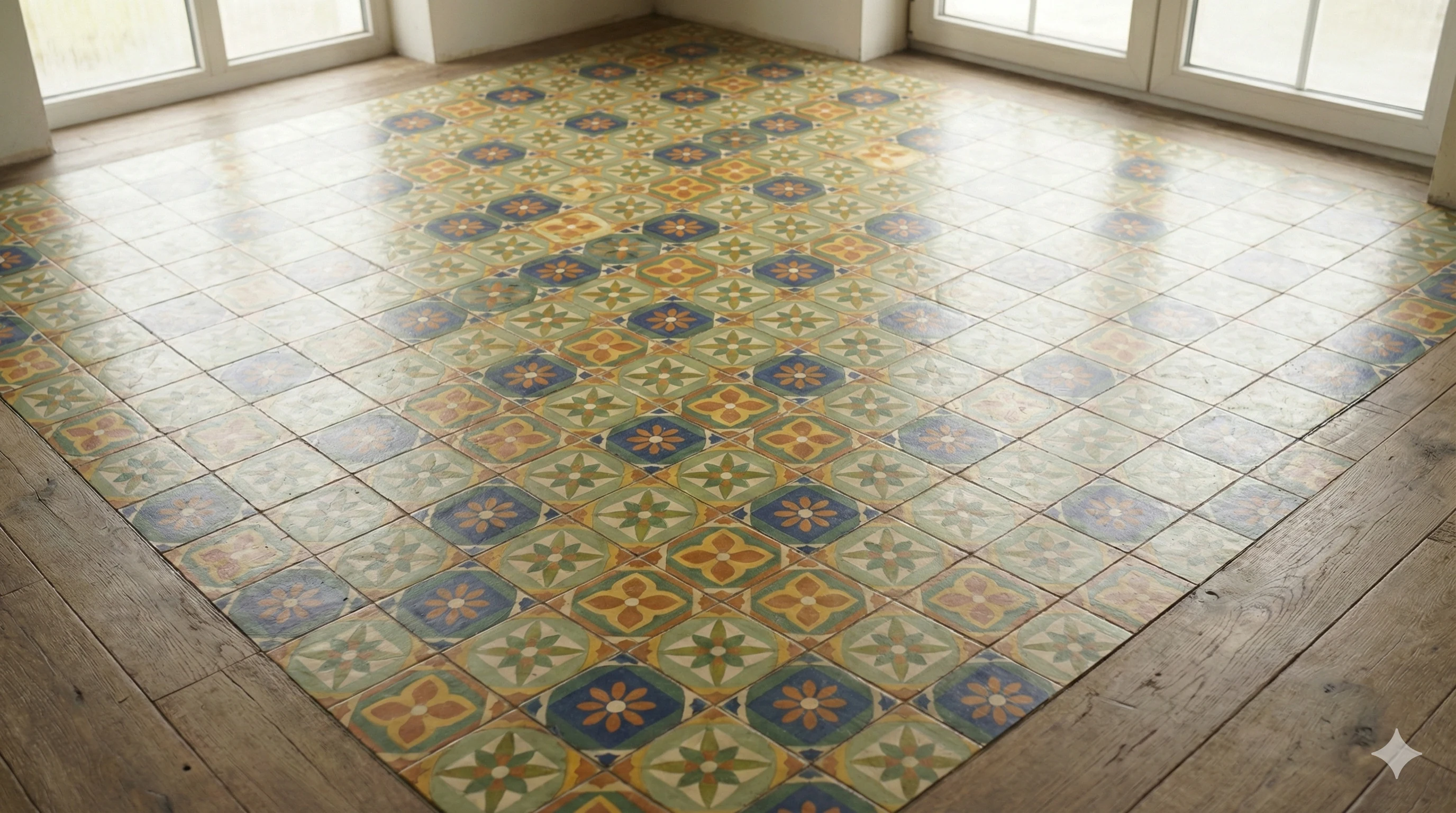 Illustration du guide: Carrelage petite taille / rétro : calepinage, alignement, joints réguliers