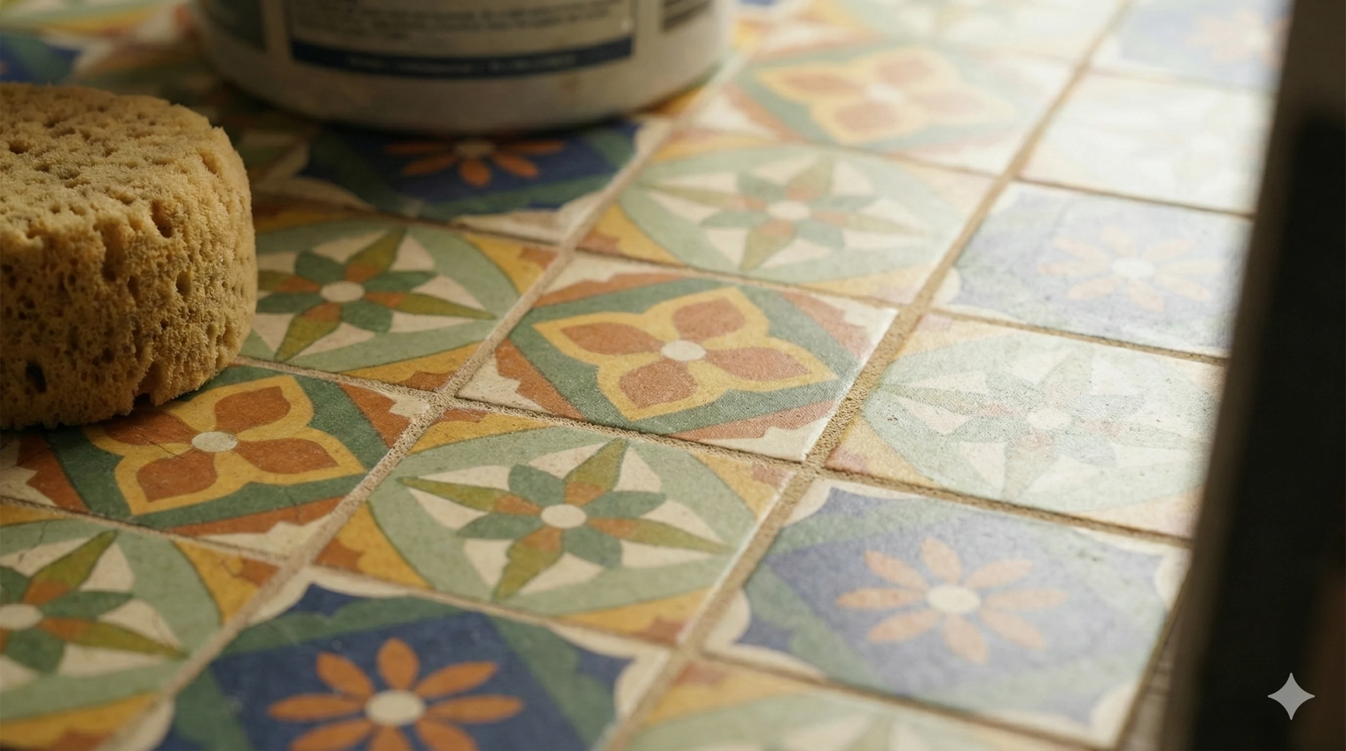 Jointoiement d'un carrelage petite taille avec largeur régulière