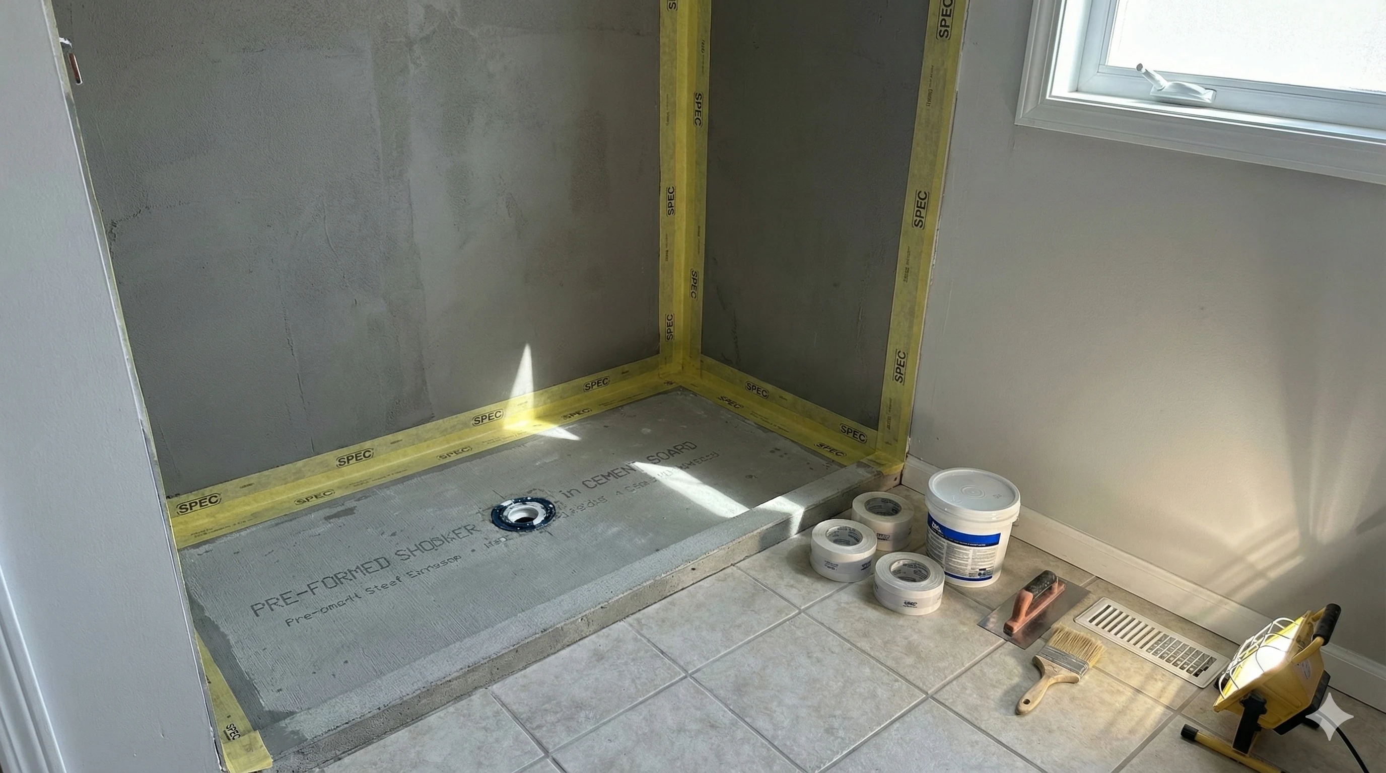 Illustration du guide: Créer une douche facile en rénovation : étanchéité (SPEC), pentes, receveur, risques